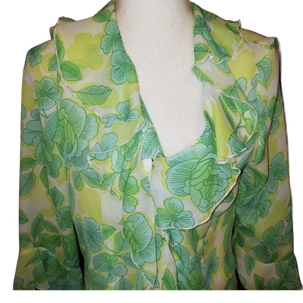 Investments Floral Button Shirt S